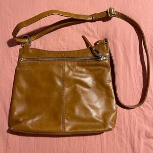HOBO tan Leather Crossbody Bag